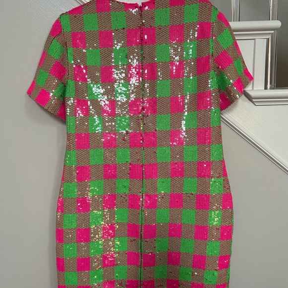 Trina Turk sequin checked dress . - Picture 6 of 6